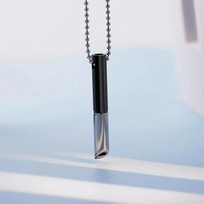 Stainless Steel Breathlace Necklace For Women Quit Smoking Anxiety Relief Necklace Breathing Necklace For Anxiety Mindfulness upscaleclicks