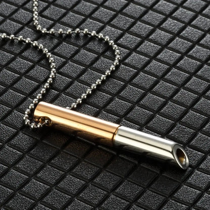 Stainless Steel Breathlace Necklace For Women Quit Smoking Anxiety Relief Necklace Breathing Necklace For Anxiety Mindfulness upscaleclicks