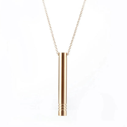 Stainless Steel Breathlace Necklace For Women Quit Smoking Anxiety Relief Necklace Breathing Necklace For Anxiety Mindfulness upscaleclicks