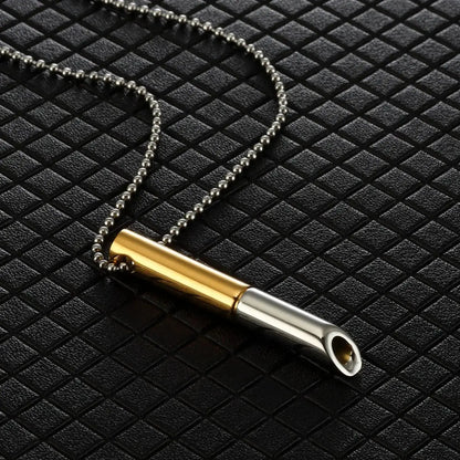 Stainless Steel Breathlace Necklace For Women Quit Smoking Anxiety Relief Necklace Breathing Necklace For Anxiety Mindfulness upscaleclicks