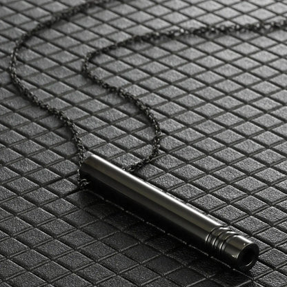 Stainless Steel Breathlace Necklace For Women Quit Smoking Anxiety Relief Necklace Breathing Necklace For Anxiety Mindfulness upscaleclicks