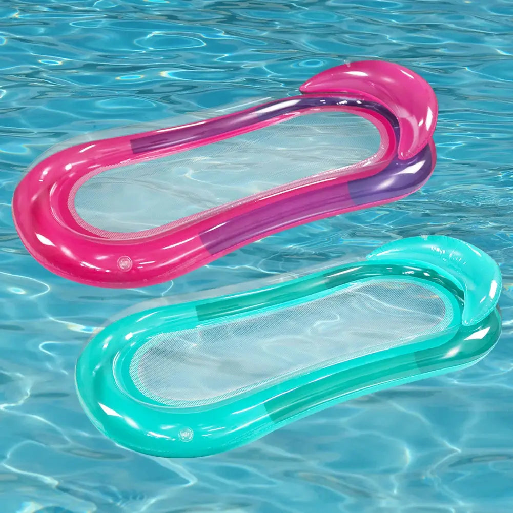 Summer Foldable Water Hammock Swimming Pool Inflatable Air Mattress for Swimming Beach Lounger Floating Sleeping Bed Chair upscaleclicks