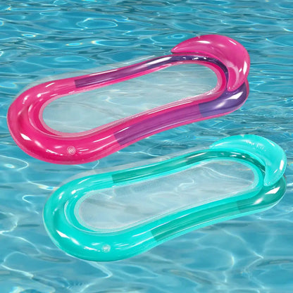 Summer Foldable Water Hammock Swimming Pool Inflatable Air Mattress for Swimming Beach Lounger Floating Sleeping Bed Chair upscaleclicks