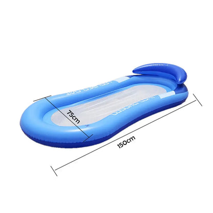 Summer Foldable Water Hammock Swimming Pool Inflatable Air Mattress for Swimming Beach Lounger Floating Sleeping Bed Chair upscaleclicks