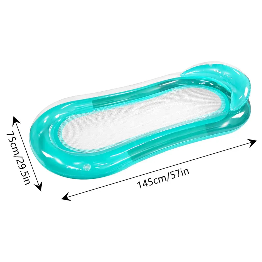 Summer Foldable Water Hammock Swimming Pool Inflatable Air Mattress for Swimming Beach Lounger Floating Sleeping Bed Chair upscaleclicks