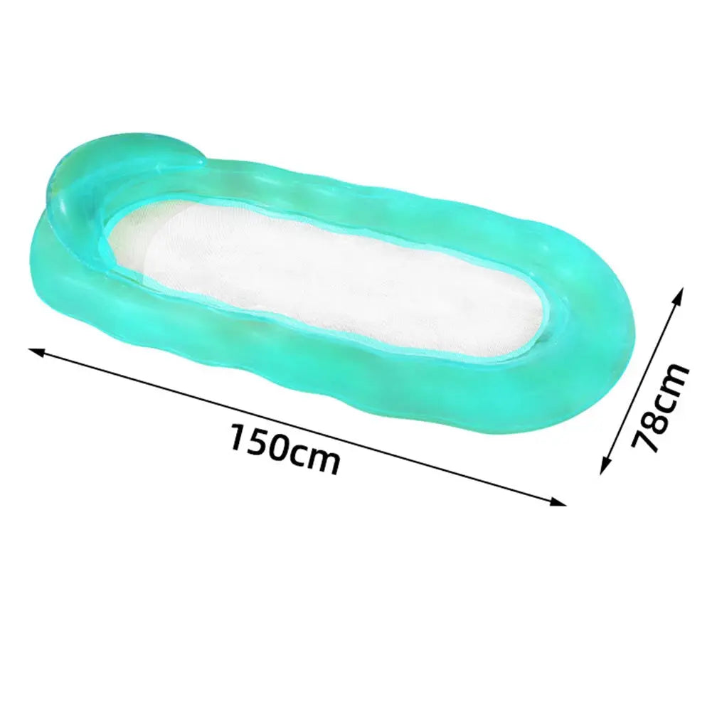 Summer Foldable Water Hammock Swimming Pool Inflatable Air Mattress for Swimming Beach Lounger Floating Sleeping Bed Chair upscaleclicks