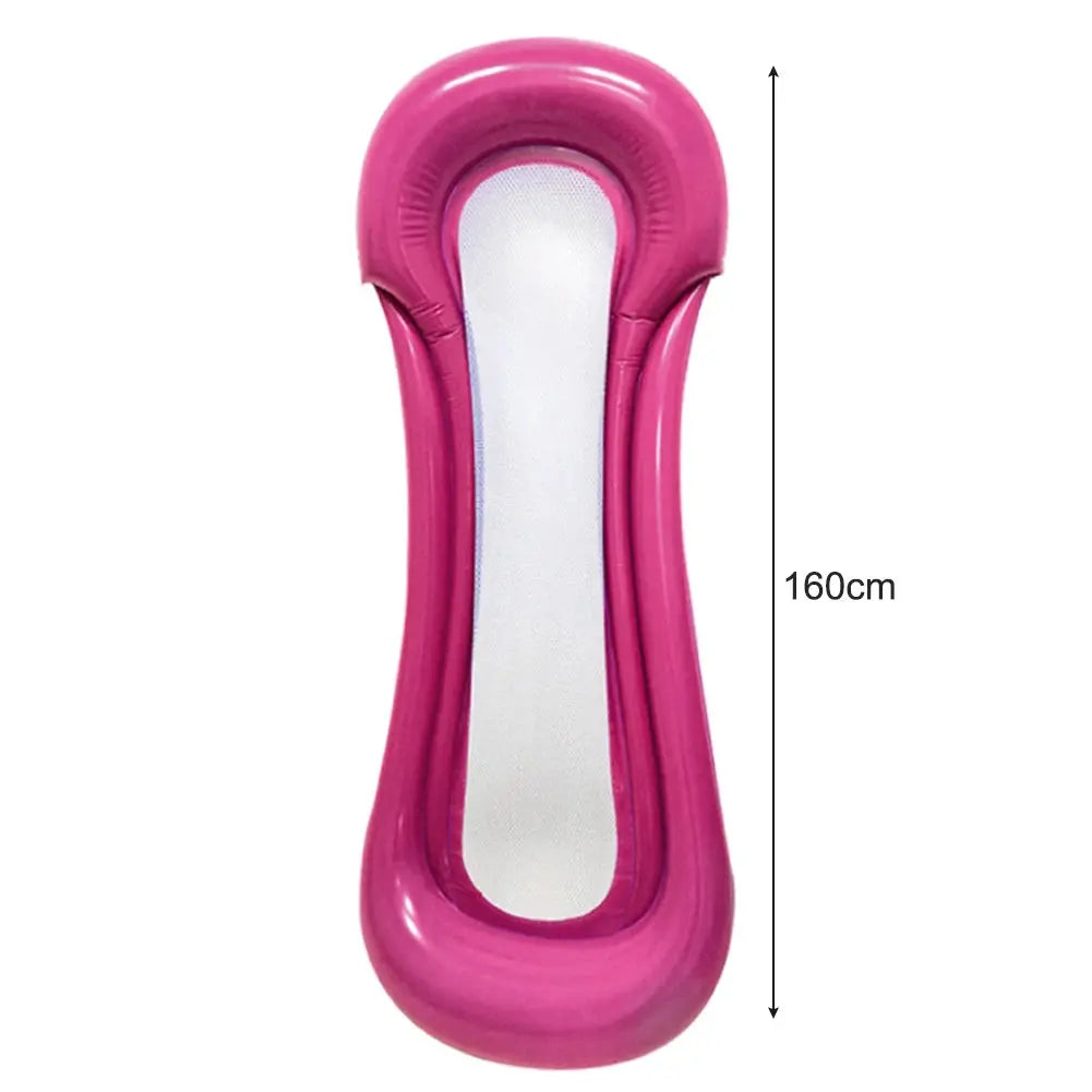 Summer Foldable Water Hammock Swimming Pool Inflatable Air Mattress for Swimming Beach Lounger Floating Sleeping Bed Chair upscaleclicks