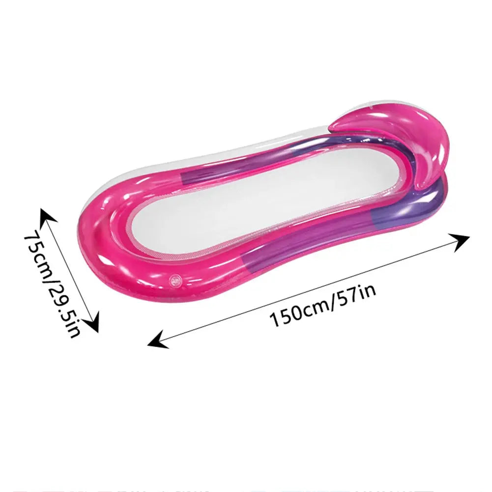Summer Foldable Water Hammock Swimming Pool Inflatable Air Mattress for Swimming Beach Lounger Floating Sleeping Bed Chair upscaleclicks