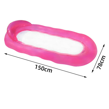 Summer Foldable Water Hammock Swimming Pool Inflatable Air Mattress for Swimming Beach Lounger Floating Sleeping Bed Chair upscaleclicks