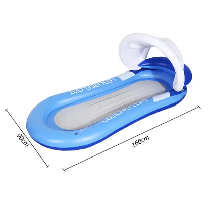 Summer Foldable Water Hammock Swimming Pool Inflatable Air Mattress for Swimming Beach Lounger Floating Sleeping Bed Chair upscaleclicks