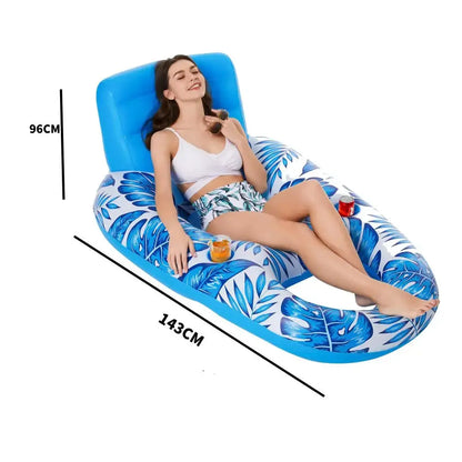 Summer Foldable Water Hammock Swimming Pool Inflatable Air Mattress for Swimming Beach Lounger Floating Sleeping Bed Chair upscaleclicks