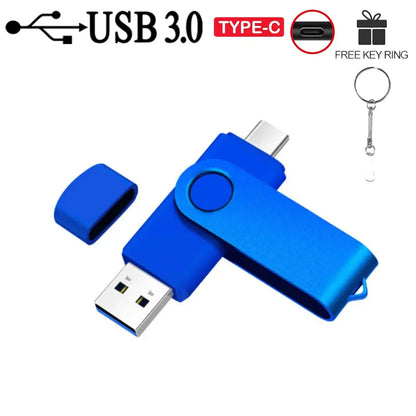 TYPE-C 2 in 1 High Speed USB 3.0 Flash Drive Wedding Gifts Pen Drives Real Capacity Memory Stick 64GB/32GB/16GB/8GB/4G U Disk upscaleclicks