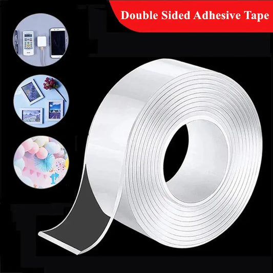 Transparent Double Sided Nano Tape Monster Tape Waterproof Wall Stickers Reusable Heat Resistant Bathroom Home Decoration Tapes upscaleclicks