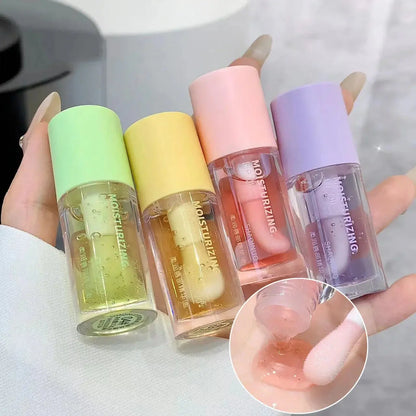 Transparent Water Gloss Jasmine Lemon Green Lip Oil Lasting Moisturizing Honey Lip Gloss Fading Lip Lines Lips Care Essence Oil upscaleclicks