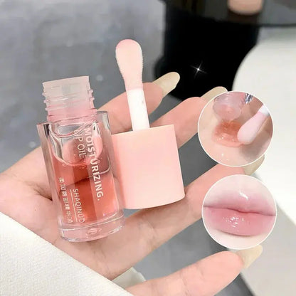 Transparent Water Gloss Jasmine Lemon Green Lip Oil Lasting Moisturizing Honey Lip Gloss Fading Lip Lines Lips Care Essence Oil upscaleclicks