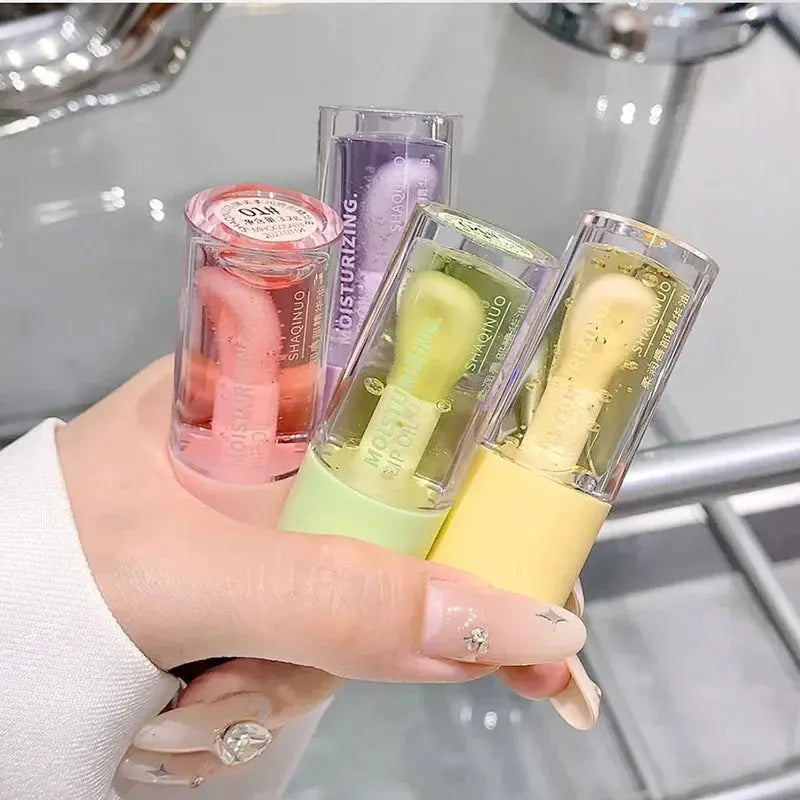 Transparent Water Gloss Jasmine Lemon Green Lip Oil Lasting Moisturizing Honey Lip Gloss Fading Lip Lines Lips Care Essence Oil upscaleclicks