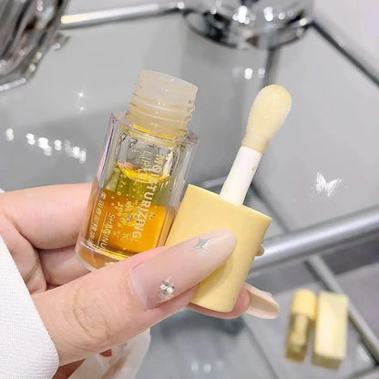 Transparent Water Gloss Jasmine Lemon Green Lip Oil Lasting Moisturizing Honey Lip Gloss Fading Lip Lines Lips Care Essence Oil upscaleclicks