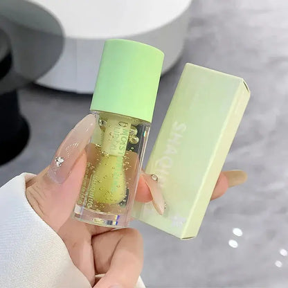 Transparent Water Gloss Jasmine Lemon Green Lip Oil Lasting Moisturizing Honey Lip Gloss Fading Lip Lines Lips Care Essence Oil upscaleclicks