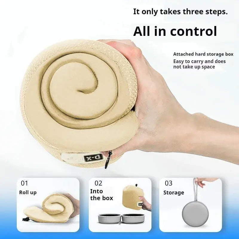 Travel Pillow U-Shape Pure Memory Foam Neck Pillow For Airplane Office Nap Cervical Pillows Flight Sleeping Head Neck Support upscaleclicks