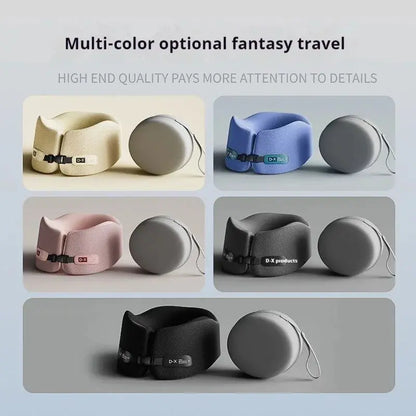 Travel Pillow U-Shape Pure Memory Foam Neck Pillow For Airplane Office Nap Cervical Pillows Flight Sleeping Head Neck Support upscaleclicks