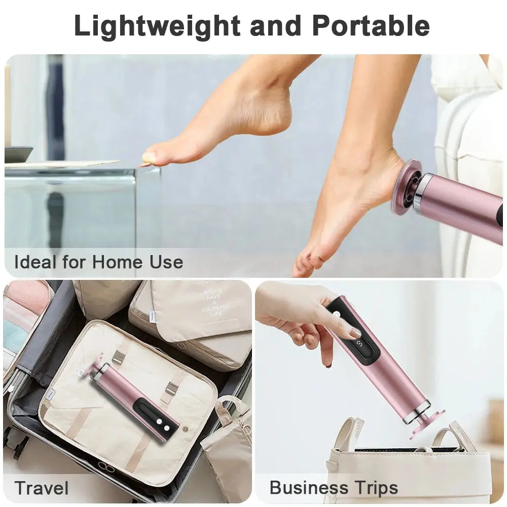 USB Rechargeable Wireless Electric Foot File Cuticle Callus Remover Machine Pedicure Tools Foot Heel Care Tool With Sandpaper upscaleclicks
