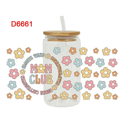 UV DTF Transfers Stickers, Cup Wraps, Flower Bee, Printed for DIY Glass, Ceramic Metal Leather, 3D, 16oz D6414 upscaleclicks