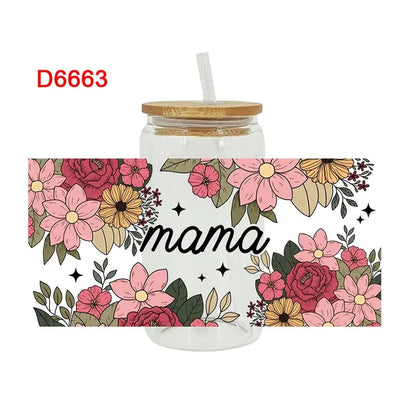 UV DTF Transfers Stickers, Cup Wraps, Flower Bee, Printed for DIY Glass, Ceramic Metal Leather, 3D, 16oz D6414 upscaleclicks