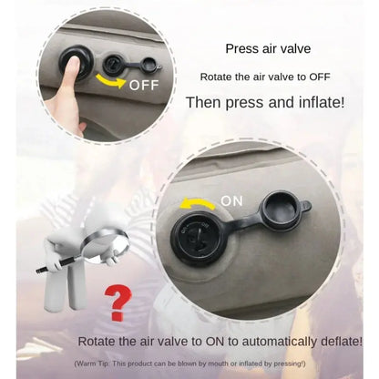 Upgraded Inflatable Air Cushion Travel Pillow Headrest Chin Support Cushions for Airplane Plane Car Office Rest Neck Nap Pillows upscaleclicks