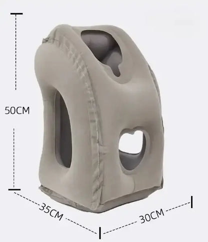 Upgraded Inflatable Air Cushion Travel Pillow Headrest Chin Support Cushions for Airplane Plane Car Office Rest Neck Nap Pillows upscaleclicks