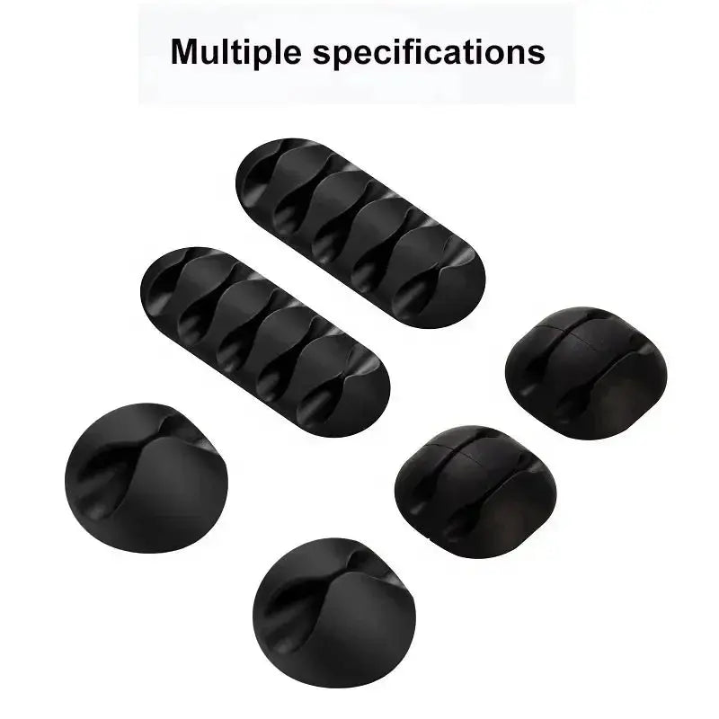 VIKEFON Cable Cord Wire Organizer Silicone USB Cable Winder Management Clips Self Adhesive for Mouse Keyboard Headset For iPhone upscaleclicks