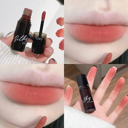 Velvet Matte Lip Mud Waterproof Nude Lip Gloss Long Lasting Mist Lip Clay Glaze Red Lip Tint Sexy Women Makeup Korean Cosmetics upscaleclicks