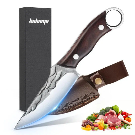 Viking Knife Chef Japan Kitchen Meat Cleaver Butcher Boning Knife with Sheath, Kitchen Meat Cleaver Butcher, Handmade Forged Knife for Meat Cutting