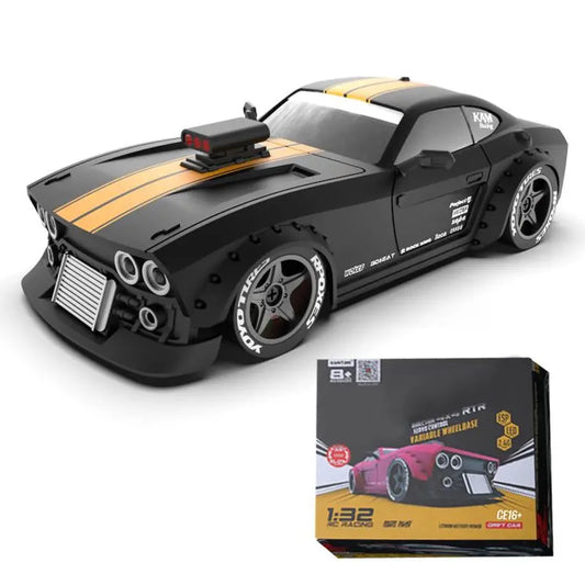 WOWOBONTOY KM3299 1/32 Mini RC Drift Car with Gyro and LED Headlights, 2.4G 4WD Full-Proportion RC Electric Mini Racing Drift Car Model for Boys and Girls