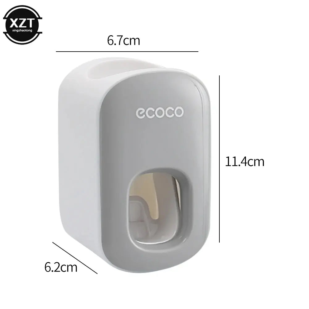 Wall Mount Automatic Toothpaste Dispenser Bathroom Accessories Set Toothpaste Squeezer Dispenser Bathroom Toothbrush Holder Tool upscaleclicks