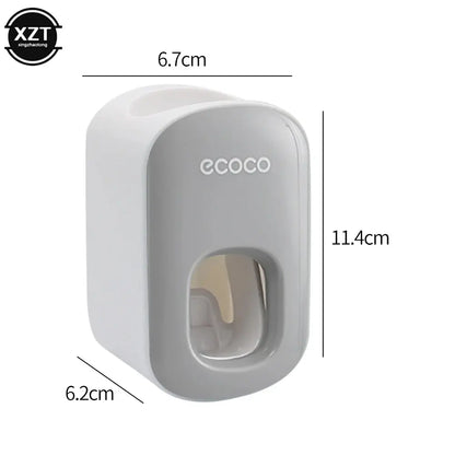 Wall Mount Automatic Toothpaste Dispenser Bathroom Accessories Set Toothpaste Squeezer Dispenser Bathroom Toothbrush Holder Tool upscaleclicks