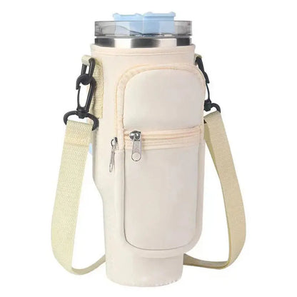 Water Bottle Carrier Bag with Phone Pocket for Stanley Cup 40 oz, Water Bottle Holder Adjustable Strap Stanley Cup Accessories upscaleclicks