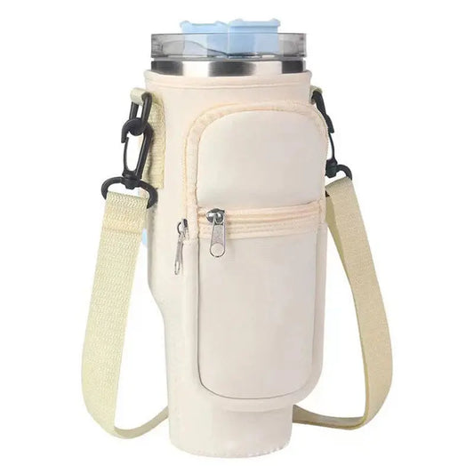 Water Bottle Carrier Bag with Phone Pocket for Stanley Cup 40 oz, Water Bottle Holder Adjustable Strap Stanley Cup Accessories upscaleclicks