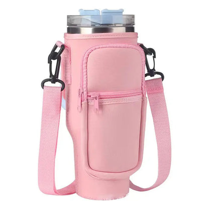 Water Bottle Carrier Bag with Phone Pocket for Stanley Cup 40 oz, Water Bottle Holder Adjustable Strap Stanley Cup Accessories upscaleclicks