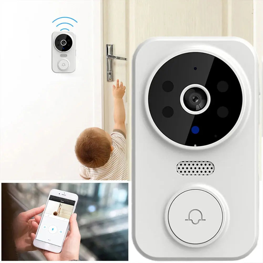 WiFi Video Doorbell Smart Home Door Bell Night Vision Wireless Visual Intercom Doorbell Two-Way Audio Visual Doorbell Monitoring upscaleclicks