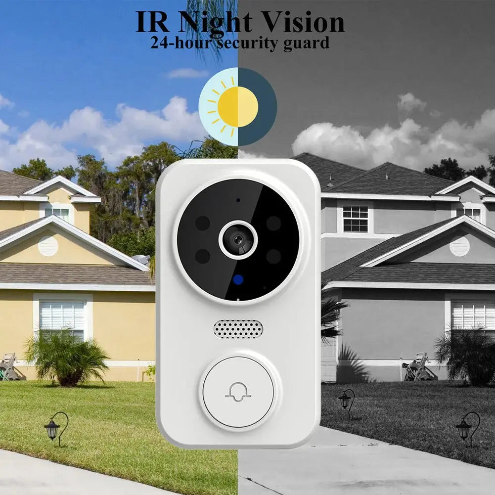 WiFi Video Doorbell Smart Home Door Bell Night Vision Wireless Visual Intercom Doorbell Two-Way Audio Visual Doorbell Monitoring upscaleclicks