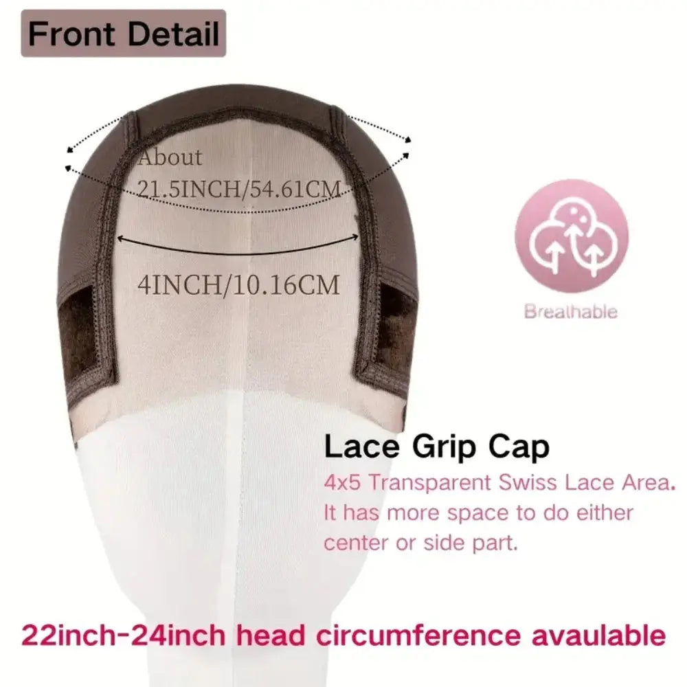 Women Lace Wig Adjustable Grip Cap Wig Caps for Non Slip with Ear-Cutouts Adjustable Velcro Headband,Gift of bandage and brushe upscaleclicks
