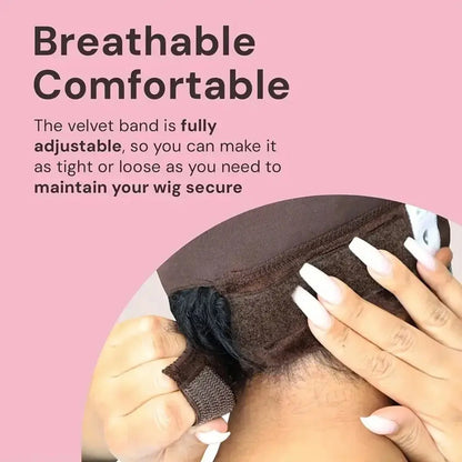 Women Lace Wig Adjustable Grip Cap Wig Caps for Non Slip with Ear-Cutouts Adjustable Velcro Headband,Gift of bandage and brushe upscaleclicks