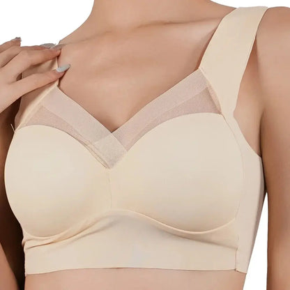 Women Push Up Bra Sexy Bras Sports Brassiere Lace Splicing Pespective Bralette V Neck Intimates Lingerie Large Size Fitness Vest upscaleclicks