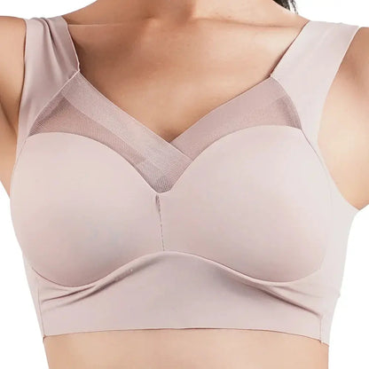 Women Push Up Bra Sexy Bras Sports Brassiere Lace Splicing Pespective Bralette V Neck Intimates Lingerie Large Size Fitness Vest upscaleclicks