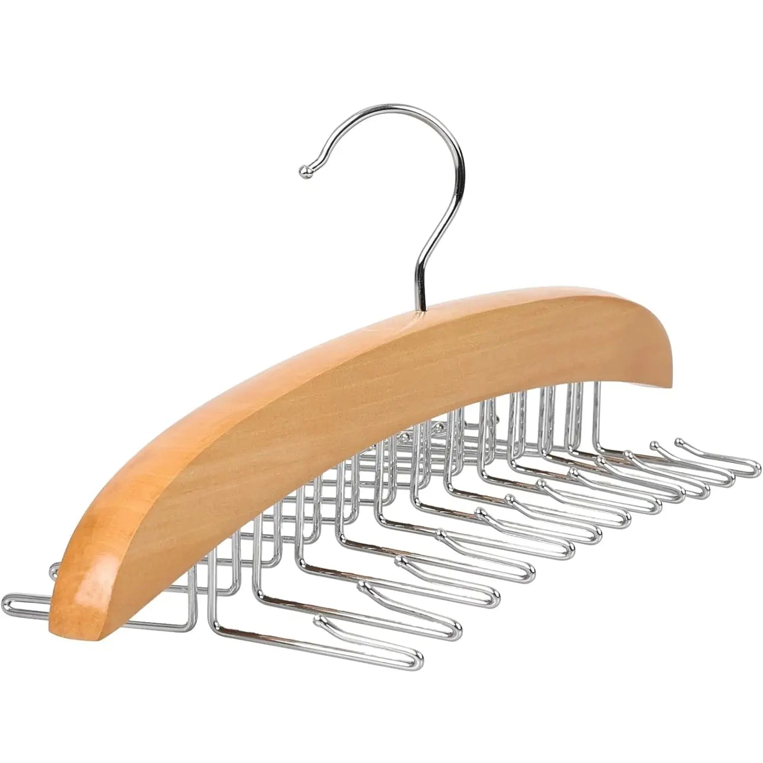 Wooden Underwear Hanger 360° Rotation Space Saving Camisole Storage Rack With 24 Hooks for Dress Tank Top Tie Closet Organizer upscaleclicks