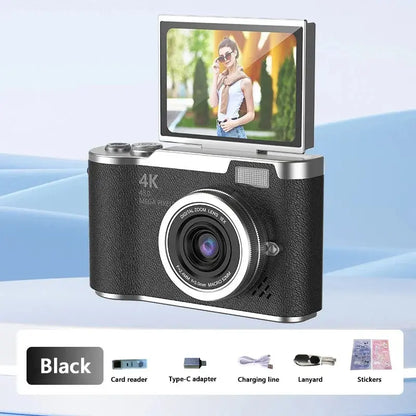 Xiaomi 4k CCD 8X Digital Zoom Student Digital Camera 48MP Portable Digital Photography Camera 180° Flip Screen Selfie Camera upscaleclicks