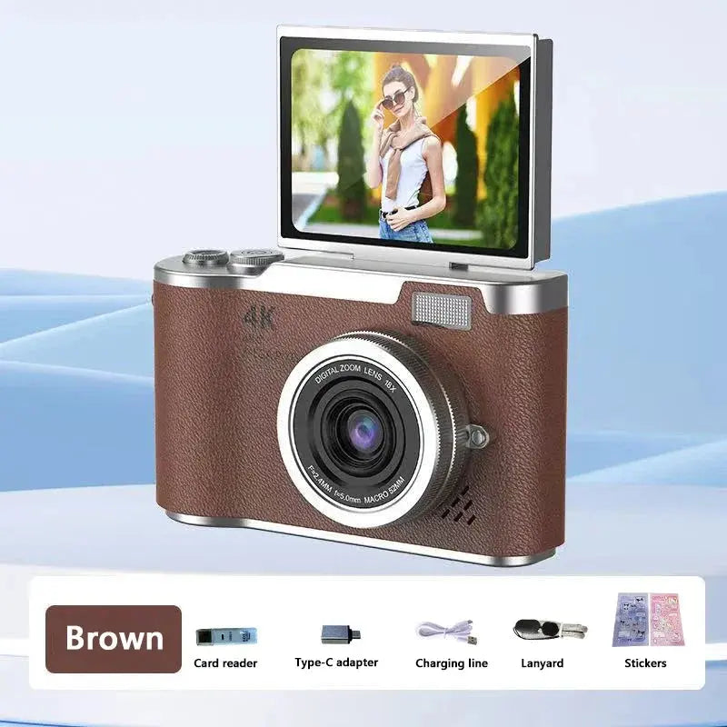 Xiaomi 4k CCD 8X Digital Zoom Student Digital Camera 48MP Portable Digital Photography Camera 180° Flip Screen Selfie Camera upscaleclicks
