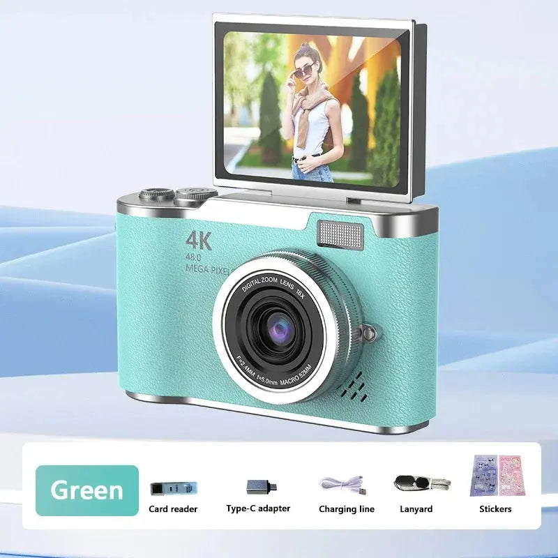 Xiaomi 4k CCD 8X Digital Zoom Student Digital Camera 48MP Portable Digital Photography Camera 180° Flip Screen Selfie Camera upscaleclicks