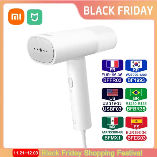 Xiaomi Mijia Garment Steamer 2 Foldable Handheld Clothes Steam Iron Portable Mite Removal Iron Steamer for Travel Home Appliance upscaleclicks