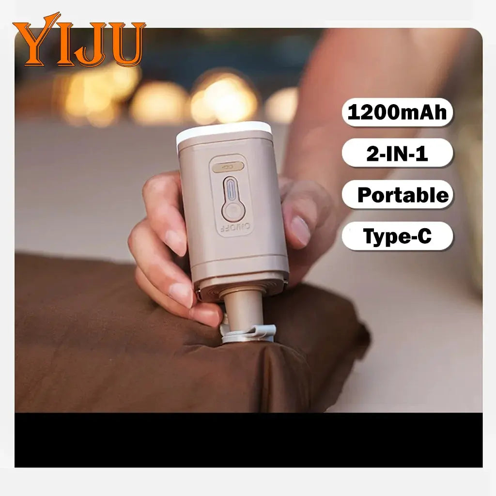YIJU Wireless Inflation Pump Portable Outdoor Mini Air Compressor Air Cushion Bed Swim ring Multi function Air Pump upscaleclicks